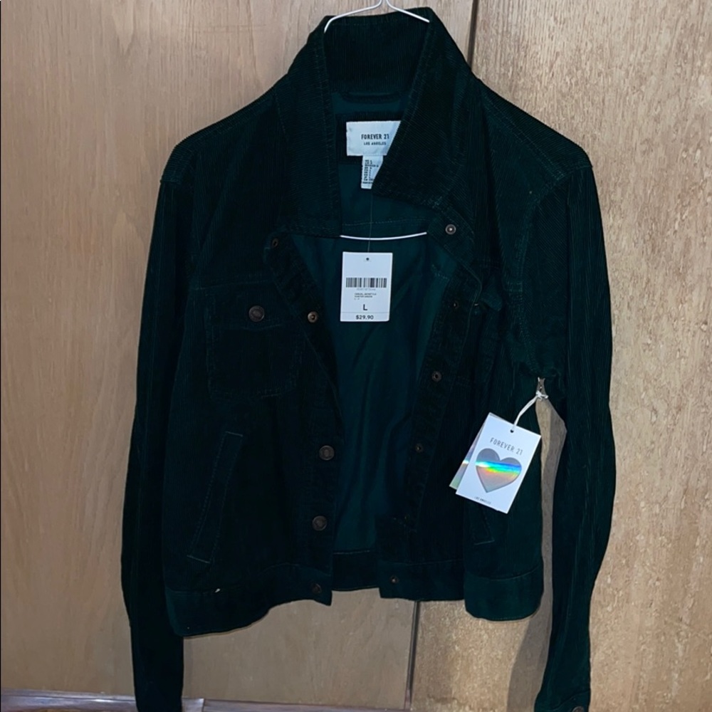 Green corduroy jacket